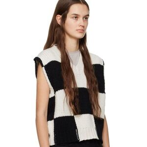 FRAME Checkered Sweater Vest